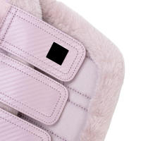 Botas de lujo flexibles de alta calidad para caballos, de cuero adherido y algodón, protección duradera para las patas, soporte para tendones y nudillos, personalizables.