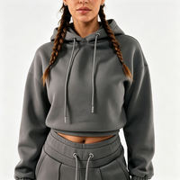 Ensemble de survêtement court d'hiver uni pour femme, pantalon de jogging streetwear personnalisé, 100% coton molletonné, marque privée, vente en gros, marque personnalisée