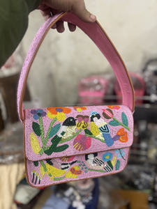 Bolsos de Mano de Algodón Duradero con Cuentas del Zodiaco, Estilo Bohemio, Hechos a Mano por Diseñadores, para Mujer, Bolsos de Mensajero, Bolsos de Fiesta, Bolsos de Compras - Product Image 3