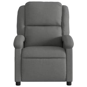 Fauteuil inclinable en tissu gris foncé 100% polyester avec structure en contreplaqué métallique, élégant et confortable pour la relaxation - Product Image 6