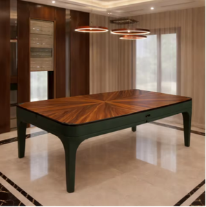 Negroni 3 in 1 Convertible <b>Slate</b> Pool Table with Dining Top Leather Wrapped Billiard Table for Home Hotel Club - Product Image 3