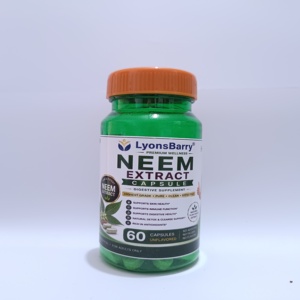 Capsules à base de Neem pour le soutien immunitaire, hépatique et antioxydant des adultes - Complément alimentaire ayurvédique - Product Image 1