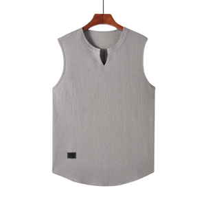 Camiseta sin mangas para hombre, estilo casual de verano, cuello en V, suave, cómoda, transpirable, ligera, a la moda - Product Image 1