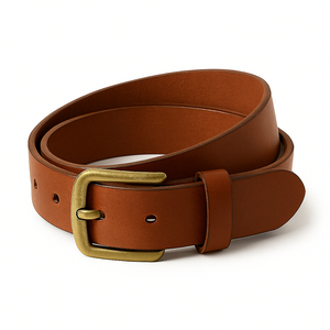 Cinturón de Cuero Genuino de Primera Calidad Personalizado para Hombre, Clásico y Duradero con Hebilla de Metal para Vestimenta Formal, Talla Personalizada - Product Image 2