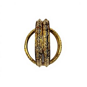 LISA JEWELLERS 22K <b>Solid</b> <b>Gold</b> Carved <b>Bangles</b> Pair Traditional Indian Kangan Bridal Engagement Wedding Party Gift Fine Jewelry - Product Image 1