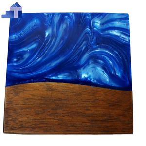 Dessous de verre en bois de résine époxy de vente chaude pour des fournitures d'ustensiles de cuisine forme usine vietnamienne pour des grossistes - Product Image 1
