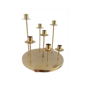 Golden Iron Decorative Candle <b>Stand</b> for Home Decor Living Room Table Centerpiece Wedding Party Candle Holder - Product Image 6