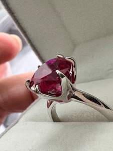 แหวนหมั้นทับทิม 5 กะรัต เงินแท้ 925 ทอง 14K 18K แพลตตินั่ม PT950 เครื่องประดับขอแต่งงาน - Product Image 5