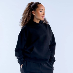 Sudaderas con capucha de tejido suave, corte holgado y hombros caídos, personalizadas con logotipo, de primera calidad, para mujer, al por mayor, para ropa urbana. - Product Image 3