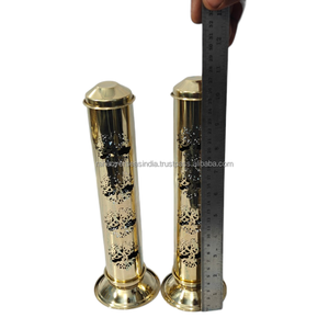 Brass Dhoop Incense Tower Burner Lid Traditional Loban Bakhoor Holder Metal <b>Decorative</b> Stand Home Temple Summer Spring - Product Image 5