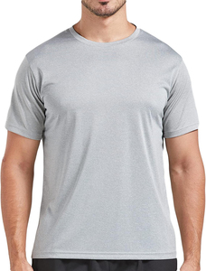 T-shirt à col roulé bleu pour homme, manches courtes, coupe classique, séchage rapide, respirant, décontracté, en toile tricotée, polyester - Product Image 4