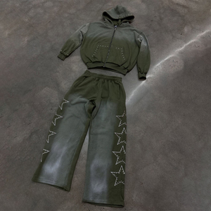 Chándal Informal de Invierno 2025, Transpirable, Ligero, con Pedrería, para Unisex, Mezcla de Algodón, con Pantalones Deportivos, Hecho en Pakistán - Product Image 3