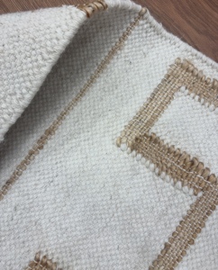 Handwoven Natural <b>Jute</b> & Wool Geometric Maze <b>Rug</b> - Product Image 2