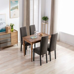 Set of 2 Solid Wood Legs Parsons Chairs with Removable Foam Padded Upholstery & Washable Cover - Product Image 1