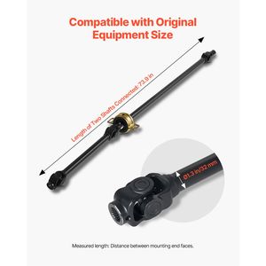 ชุดเพลาขับหน้าสำหรับ Polaris RZR XP 1000 ปี 2014-2017 ขนาด 73.9 นิ้ว เพลาขับแบบ Prop Shaft อะไหล่ทดแทนที่ใช้ร่วมกันได้ # PRP PO 09 006 - Product Image 3