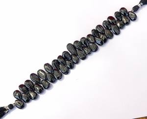 ลูกปัดพลอยสปิเนลสีดำธรรมชาติทรงลูกแพร์เรียบเนียน สำหรับทำเครื่องประดับ ขายส่ง - Product Image 6