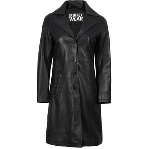 Manteau long en cuir de qualité pour homme, hiver, avec poches latérales, garnissage en duvet de chameau 70%, personnalisable - Vente en gros - Product Image 4