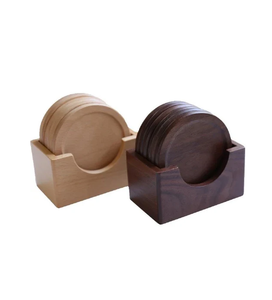 Sous-verres en bois, vente directe usine, 300 mm de diamètre, tapis et coussinets antidérapants, design en bois massif, offre spéciale - Product Image 2