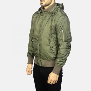 Chaqueta Bomber Casual de Invierno para Hombre, Elegante, de Alta Calidad, Impermeable, Ecológica, Hecha de Poliéster/Nailon, Talla Regular y Grande - Product Image 3