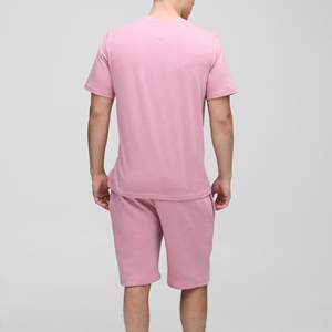 Conjunto de Verano para Hombre de Dos Piezas, Camiseta y Pantalones Cortos Casuales, 220g, Jersey con Logotipo Frontal, 100% Algodón, Estilo Urbano - Product Image 2