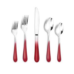 Ensemble de couverts de haute qualité avec poignées en forme de feuilles, idéal pour les familles, les invités et les réceptions, cet ensemble de couverts répond à tous les besoins de repas. - Product Image 6