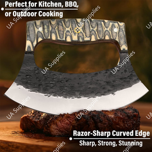 Cuchillo Ulu Tradicional Hecho a Mano, Hoja de Acero Inoxidable, Mango de Madera, Grabado Personalizado, Esencial para la Cocina, Personalizado, Ambidiestro - Product Image 3