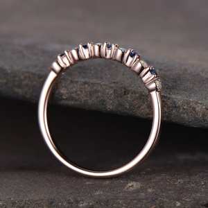 แหวนแต่งงานประดับโอปอลและไพลินสีน้ำเงิน ชุบทอง 14K เงินแท้ 925 ได้รับการรับรองจาก IGI สำหรับผู้หญิง เหมาะสำหรับเทศกาลต่างๆ - Product Image 3