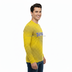 เสื้อยืดแขนยาวทรงปกติสไตล์สตรีทแวร์ ผ้าโพลีเอสเตอร์/คอตตอน เนื้อผ้าเจอร์ซีย์แบบเรียบ น้ำหนัก 220 กรัม เป็นมิตรต่อสิ่งแวดล้อม ระบายอากาศได้ดี เสื้อผ้าผู้ชาย - Product Image 5