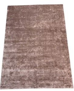 Alfombra de Seda de Bambú Color Rosa Arcilla – Alfombra Minimalista Tejida a Mano - Product Image 1