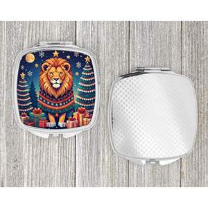 Lion Christmas Compact Travel Makeup <b>Mirror</b> Foldable Handheld <b>Pocket</b> Decorative <b>Mirror</b> for Women and Girls Gift - Product Image 4