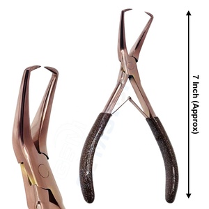 Pince à cheveux professionnelle en acier inoxydable pour extensions, 7 pouces, or rose |   Outil de retrait des extensions de cheveux à la kératine - Product Image 2