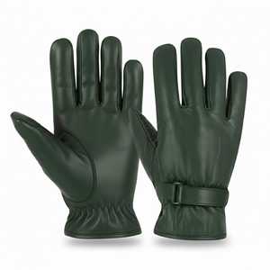 Gants de conduite en cuir, texture lisse, style pleine fleur, pour l'hiver, la moto, usage décontracté - Product Image 3