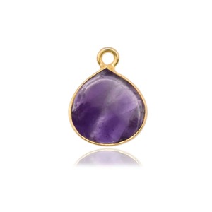 Natural Amethyst Single Bail Pendant 925 Sterling Silver Heart Shape Gemstone Pendant Smooth Gemstone Bezel Charm Women Jewelry - Product Image 6