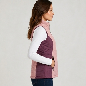 Chaleco Acolchado de Punto con Cuello Alto y Cremallera, Sin Mangas, Personalizado, Tallas Grandes, Sostenible, Ligero, para Mujer - Product Image 6