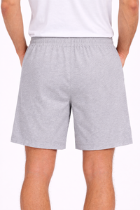 Pantalones Cortos de Algodón para Hombre, Color Gris, Suaves, Transpirables, Cintura Elástica con Cordón, Ajuste Casual y Cómodo, Sensación Suave, Bolsillos Laterales - Product Image 3