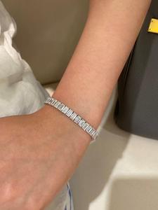 Bracelet à maillons de chaîne RAMDUT IMPEX Clover Hip Hop unisexe, motif floral, diamant taille brillant serti en canal, certifié IGI - Product Image 4
