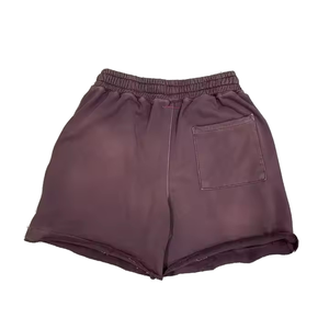 Streetwear vintage délavé à l'acide pour homme Short personnalisé lourd délavé au soleil avec motif décontracté et solide Style décontracté - Product Image 2