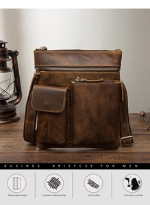 Sac messager en cuir léger et élégant, fait main, résistant au vent, multi-poches, durable, pour femme - Product Image 5