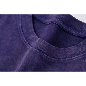 Camiseta de Punto de Manga Corta con Cuello Redondo para Hombre, Color Morado, Estilo Casual - Product Image 3