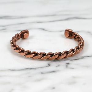 Brazalete de Terapia Magnética de Cobre Trenzado Hecho a Mano para Hombres y Mujeres - Brazalete Curativo Ajustable - Product Image 2