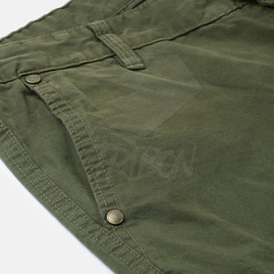 <b>Men's</b> High Waist Button Fly Pleated Front <b>Stretch</b> Breathable Eco-Friendly Casual Canvas <b>Pants</b> - Product Image 6