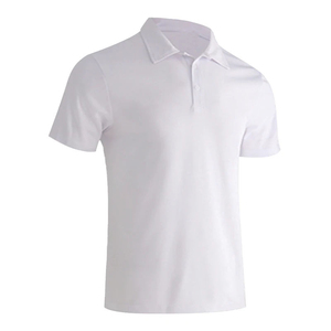 Polo de Manga Corta Negro para Hombre, Corte Regular, Estilo Casual, Color Sólido, Tejido Oxford - Product Image 2