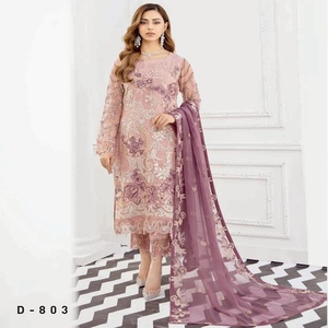 Ramsha ชุดปาร์ตี้งานแต่งงานผ้าชีฟอง3ชิ้นสำหรับปากีสถาน - Product Image 6