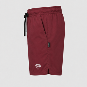 Custom Logo Quick Dry Boardshorts <b>Men</b> Solid Maroon Swim <b>Trunks</b> Summer Beachwear Wholesale Manufacturer Supplier - Product Image 4