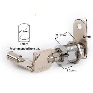 High Security Zinc Alloy 90/180 Degree Cam <b>Locks</b> for Furniture Cabinet-10mm <b>Small</b> Size Modern Design Easy Installation - Product Image 2