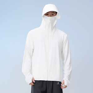 Sweat à capuche pour homme en molleton 100% coton, avec poche, imperméable, coupe-vent, protection UV, séchage rapide, respirant, coupe classique - Product Image 1