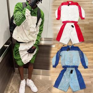 Conjunto de Chaqueta Corta y Pantalones Cortos Casuales de Invierno para Hombre, con Cierre Reflectante, de Secado Rápido, de Poliéster/Algodón, Personalizado - Product Image 3