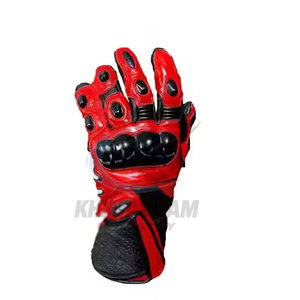 Premium Leather Training Motorbike Gloves Full Finger Breathable Non-Slip Outdoor Riding Gear with Adjustable Hook Loop Closure - Product Image 3