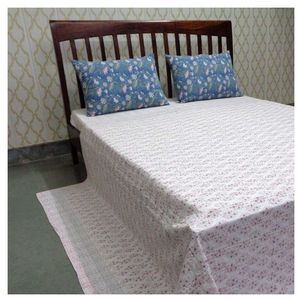 Luxury Cotton Sanganer Kantha Queen Size Throws Hand Block Printed Large Width Handmade Indian <b>Quilt</b> <b>Bedding</b> Home Textile - Product Image 1