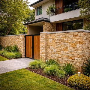 Piedra Dorada de Forma Irregular (Corte Aleatorio) para Revestimiento de Paredes Decorativo de Diseño Moderno para Uso en Exteriores CTS-DOT-TN-136 - Product Image 3